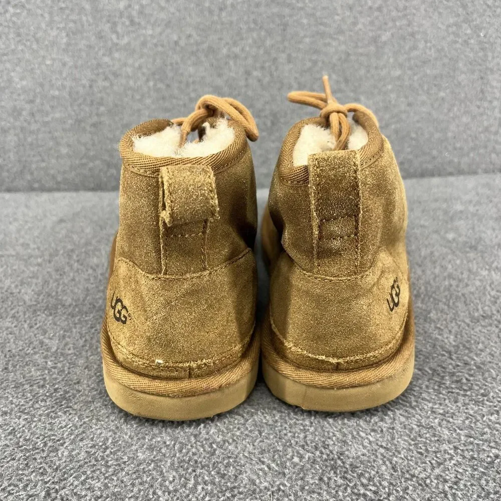 UGG Neumel Boots‎ Womens Size 5 Suede Sheepskin Lace Up Warm Shoes